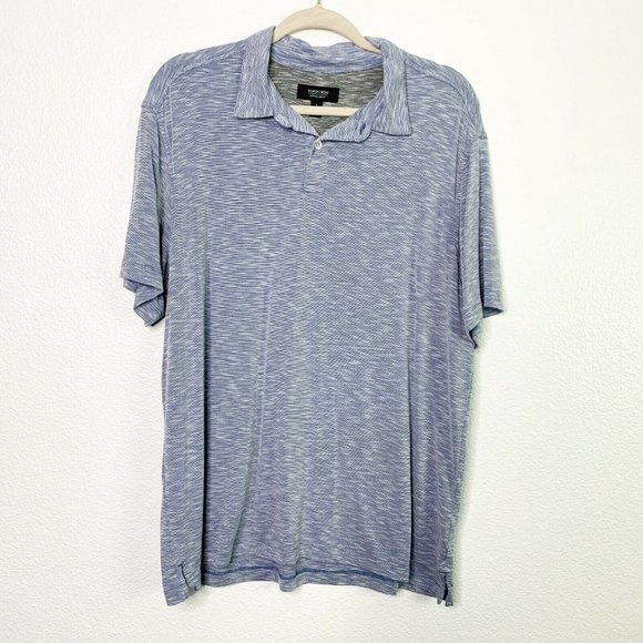 Nordstrom Mens Large Heathered Regular Polo Shirt